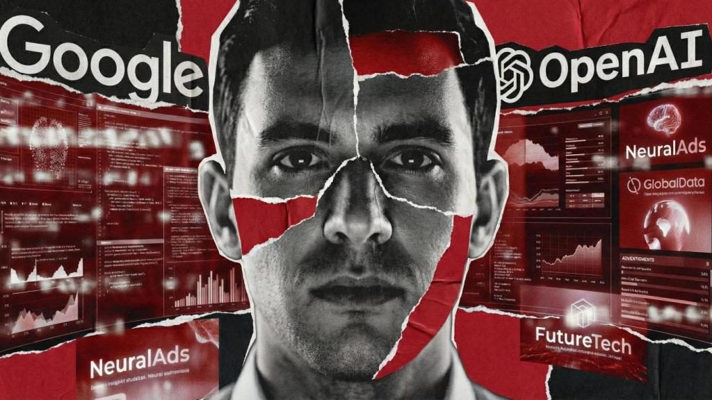 Montaje de un usuario con anuncios en internet.