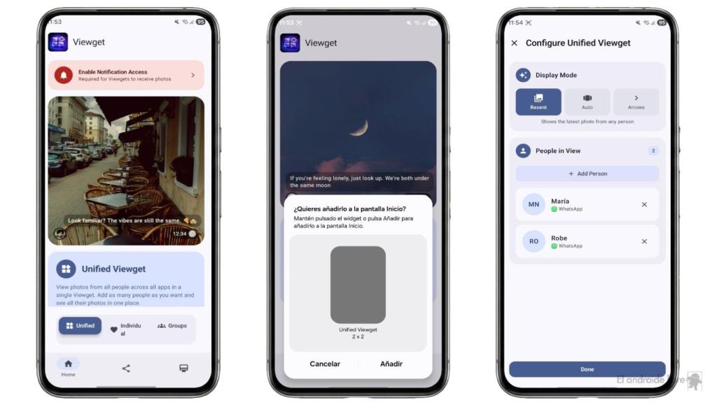 Ajustes de ViewWidget