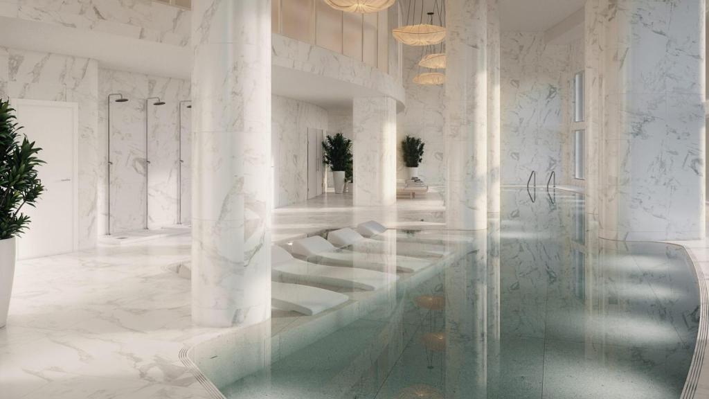 Uno de los espacios interiores de Térmica Beach.