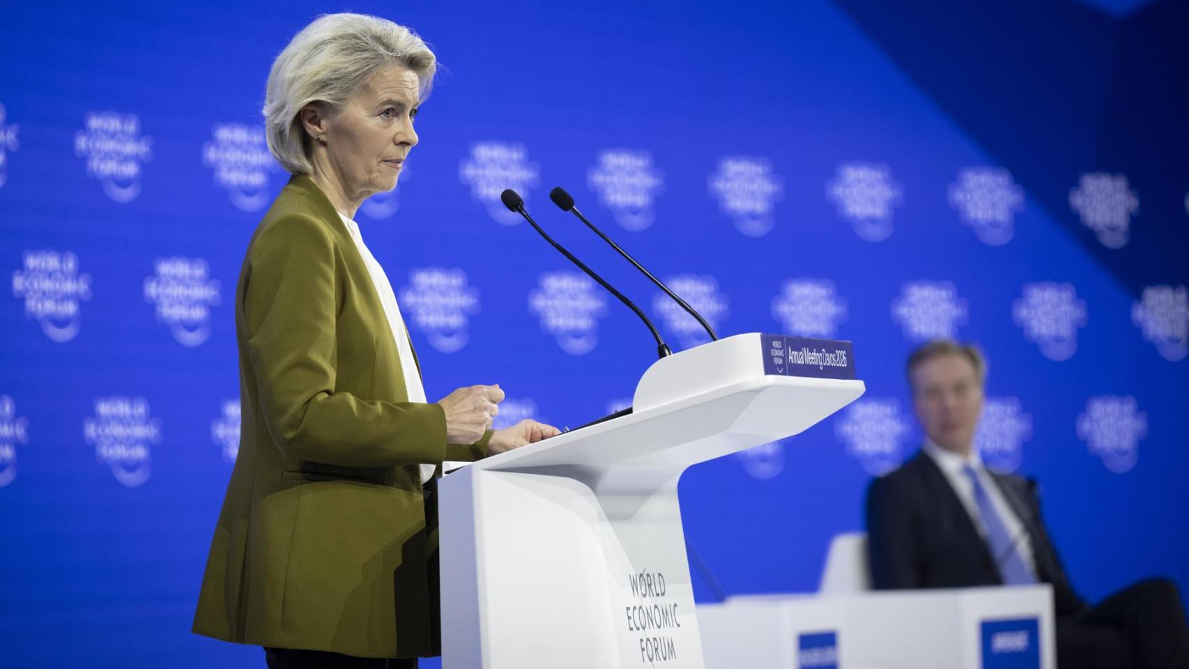 Ursula von der Leyen, presidenta de la Comisión Europea, interviene en la 56ª edición del Foro Económico Mundial (FEM) en Suiza.