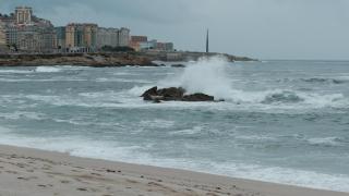 Un día de temporal marítimo en A Coruña