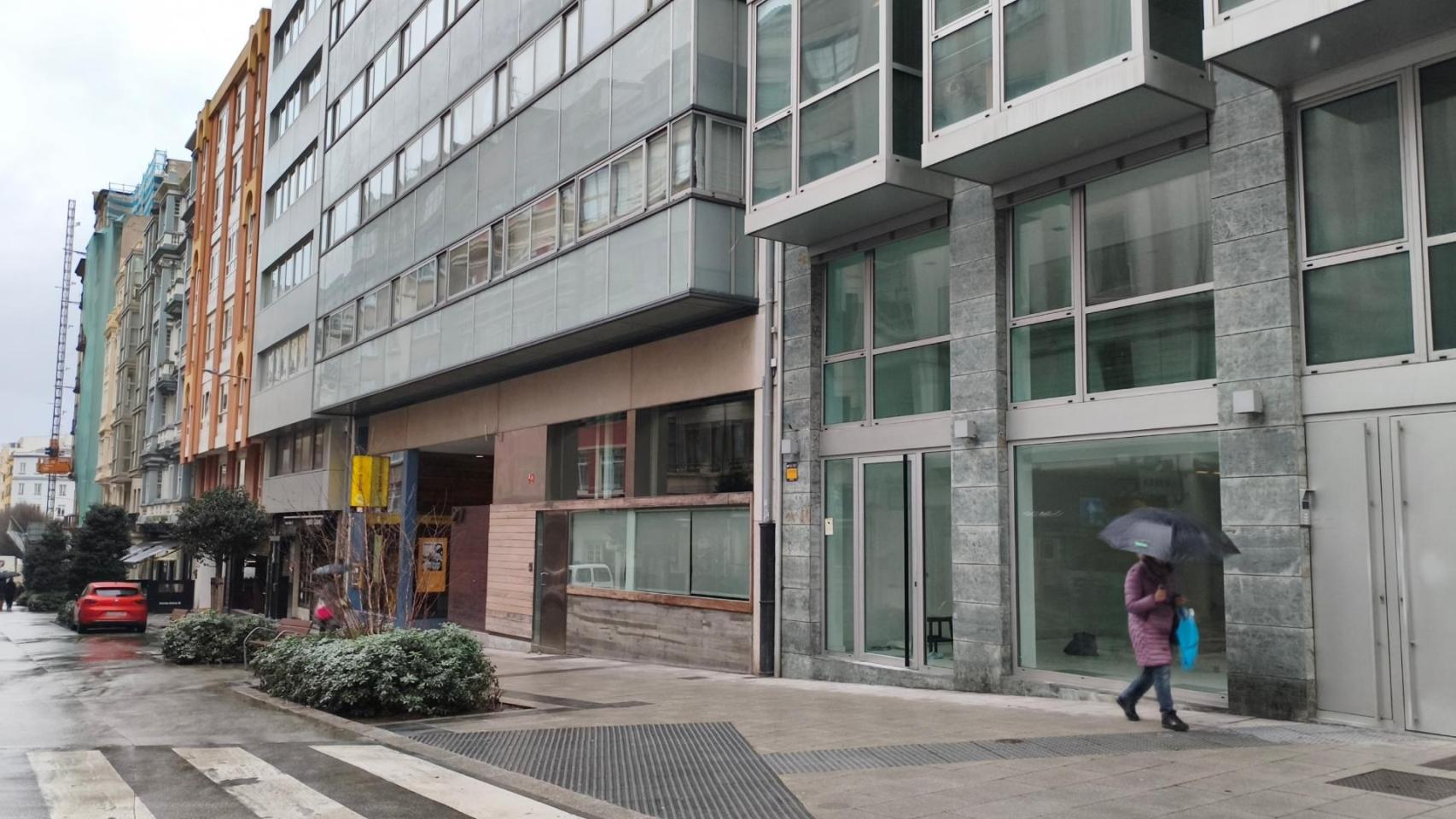 La calle Emilia Pardo Bazán, donde esta mañana se realizó un operativo contra el tráfico de drogas.