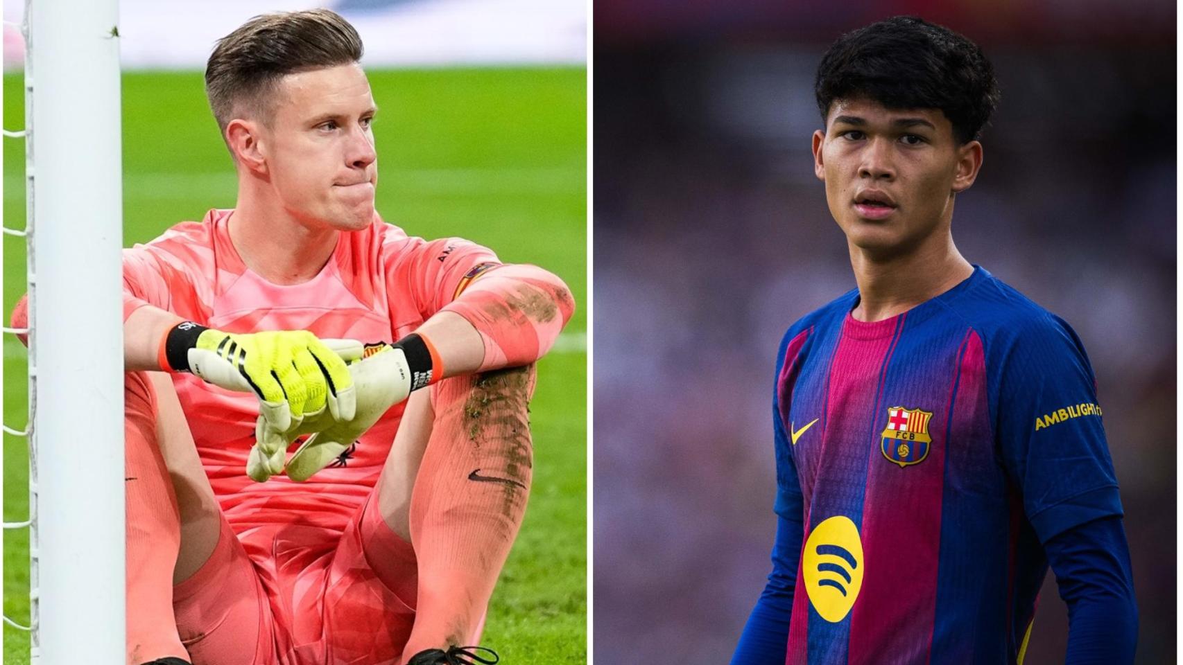 Marc André-Ter Stegen y Dro Fernández.