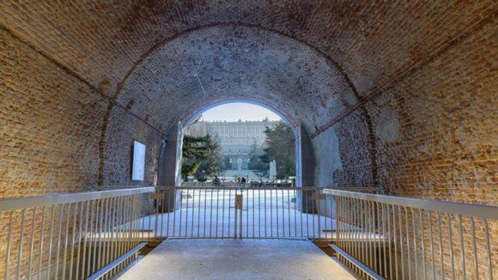 Tramo histórico del Túnel de Villanueva en los Jardines del Campo del Moro. Foto: Patrimonio Nacional