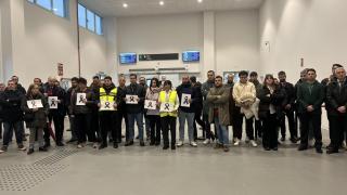 Imagen del minuto de silencio.