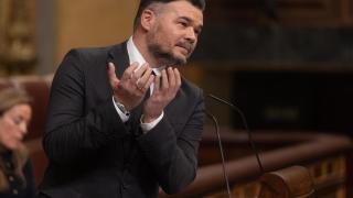 El portavoz de ERC, Gabriel Rufián, el pasado 15 de enero en el Congreso.