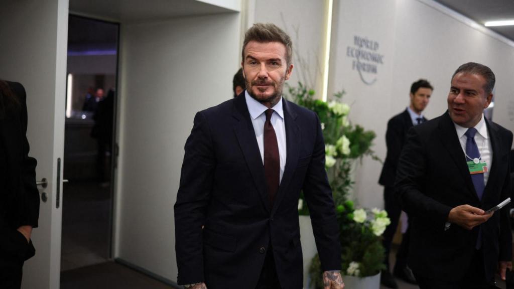 David Beckham, en el el Foro Económico Mundial de Davos este pasado martes, 20 de enero.