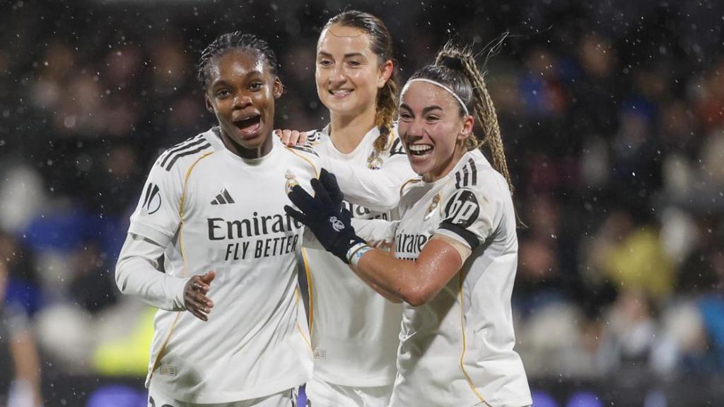 Linda Caicedo celebra su gol contra el Atlético de Madrid