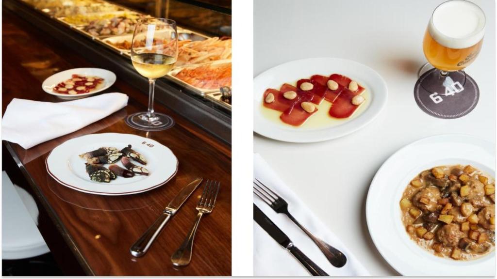 Barra y mesa en Seis Cuarenta.