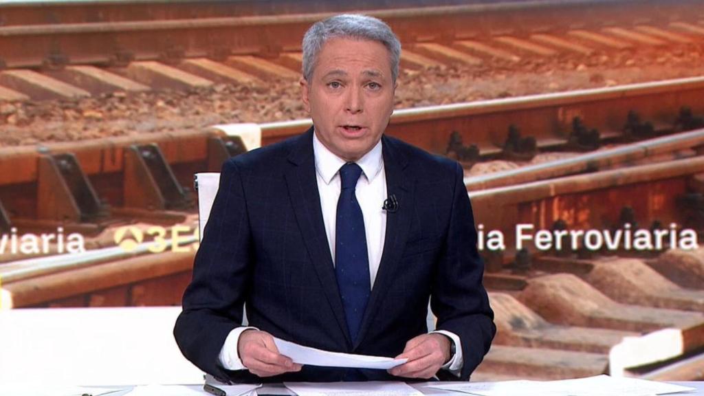 Vicente Vallés, durante el informativo de Antena 3.