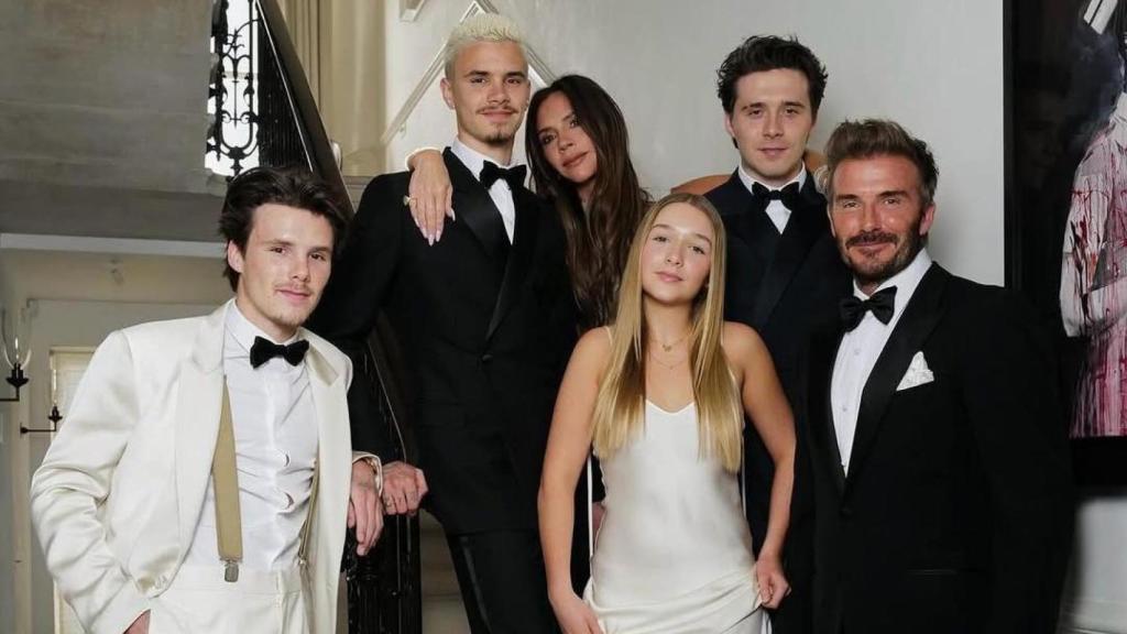 Los Beckham en una imagen de redes sociales.