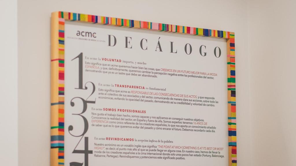 Detalle del Decálogo de ACME.