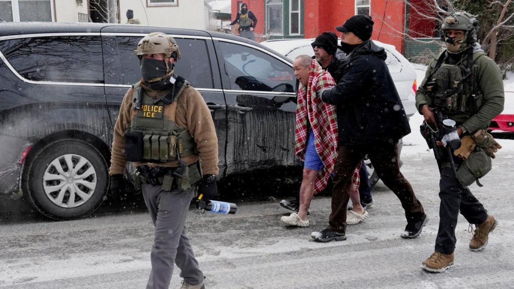 Una de las redadas de ICE en Mineápolis, Minnesota.
