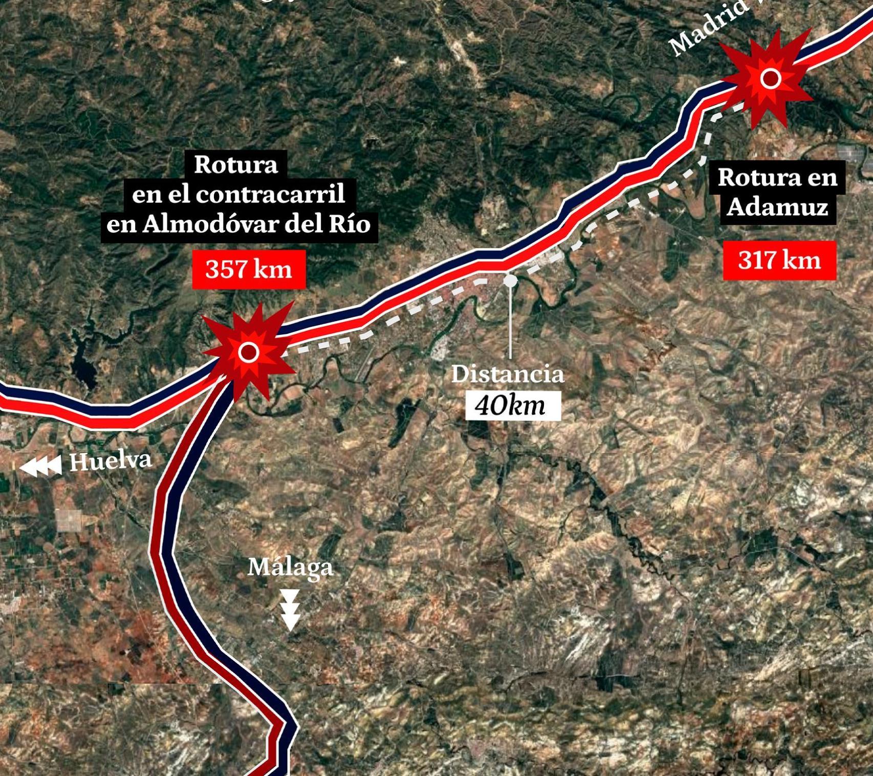 Adif avisó a los maquinistas antes del accidente de una rotura de vía en un cambio de aguja de la misma línea