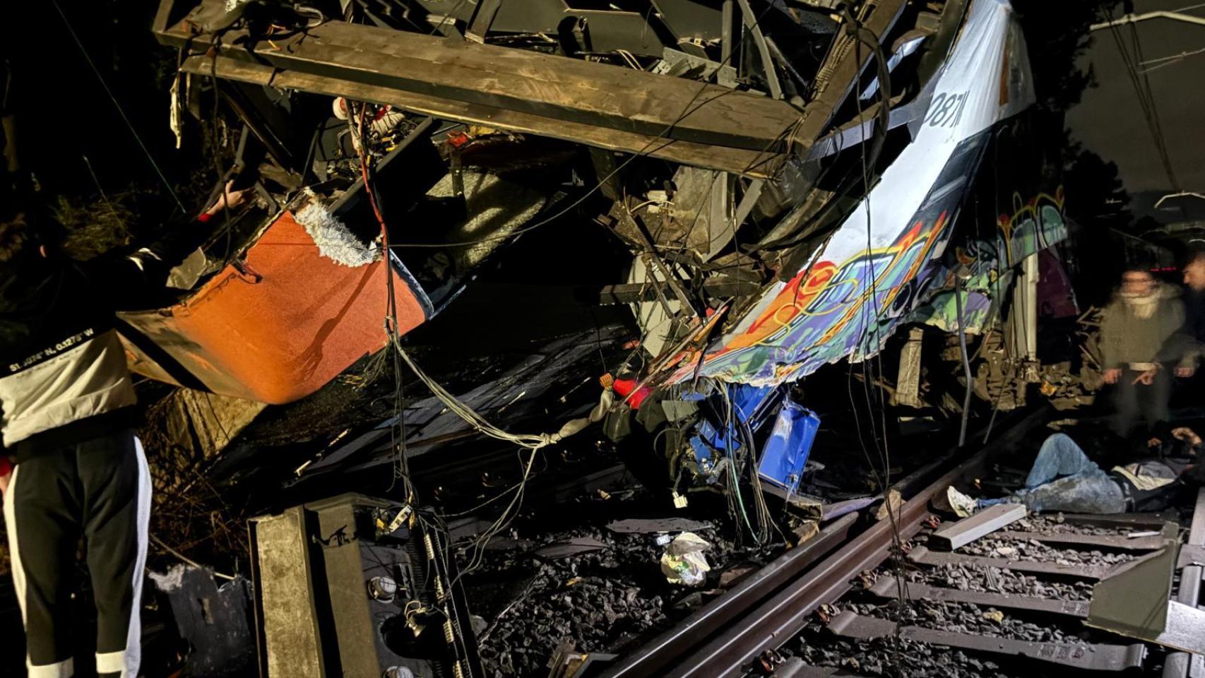 Accidente de tren de Rodalies en Gelida.