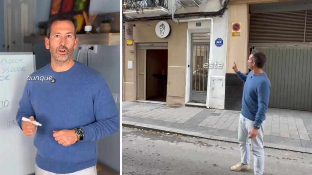 Julio Clavero en el edificio que ha adquirido en Alicante.