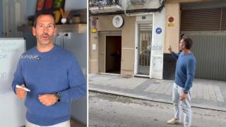 Julio Clavero en el edificio que ha adquirido en Alicante.