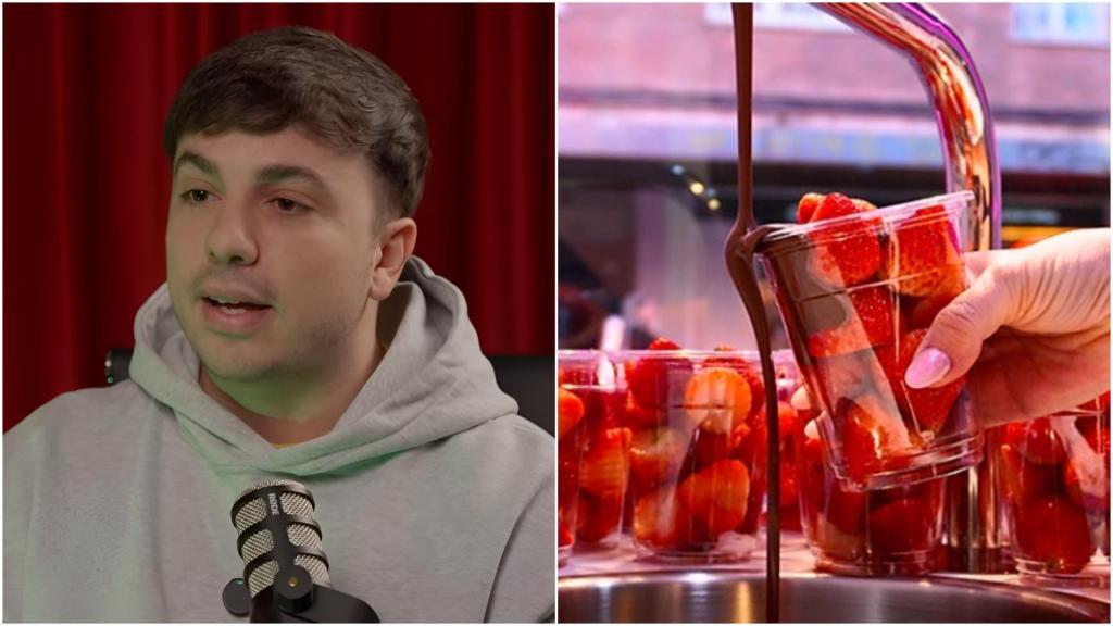 Alejandro, dueño de un negocio de fresas con chocolate (captura).