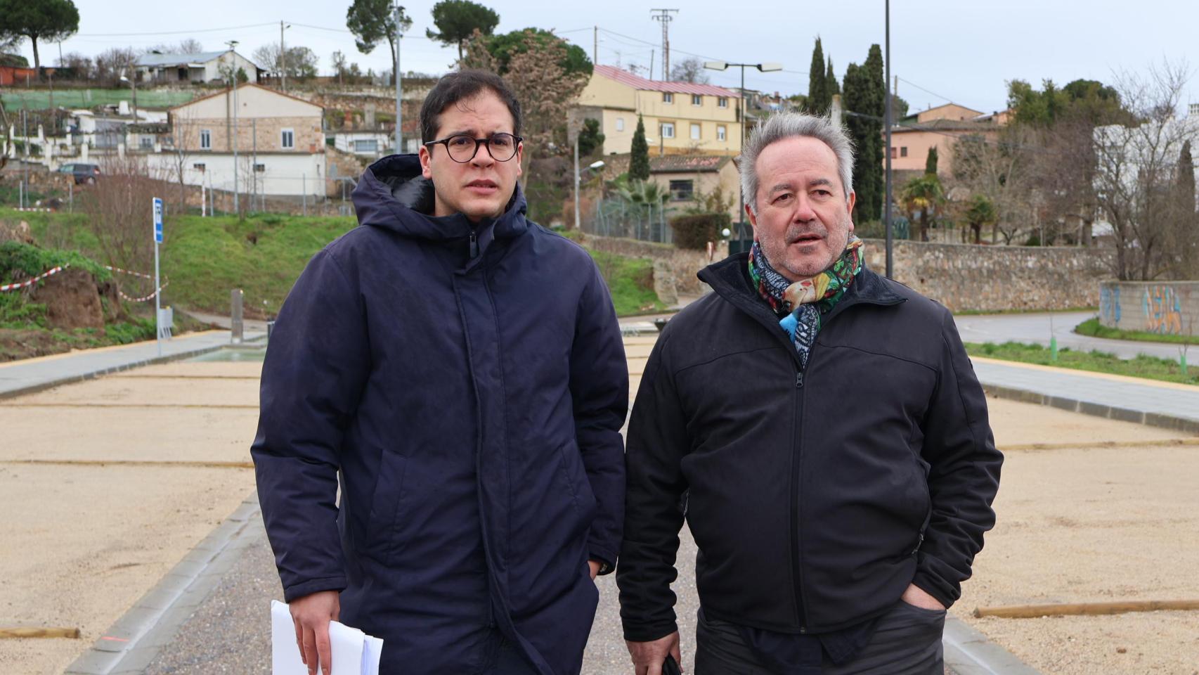 El concejal de Obras, Movilidad e Infraestructuras, Pablo Novo; y el alcalde de Zamora, Francisco Guarido