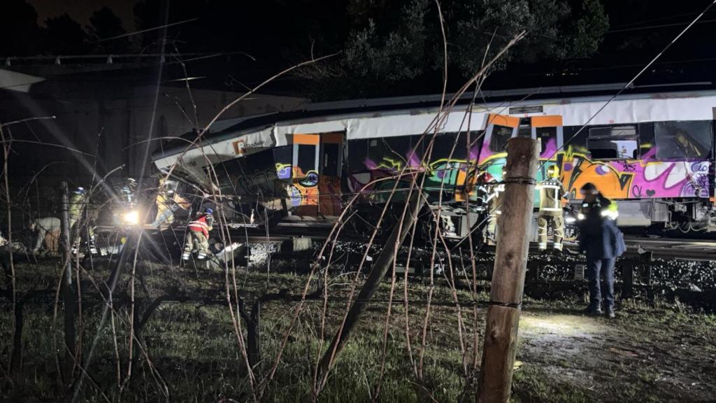Imagen del accidente de Rodalies en Barcelona.