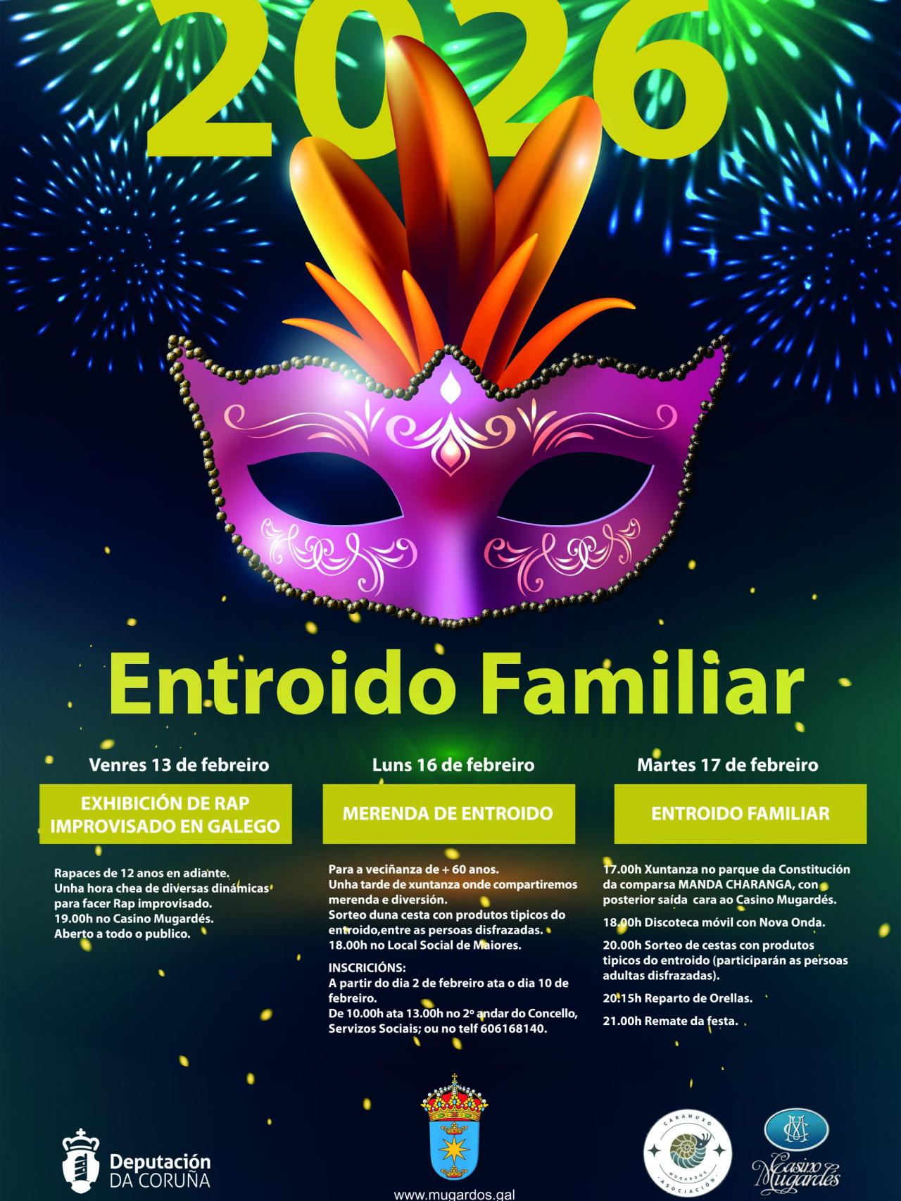 Programación del Entroido 2026 en Mugardos.