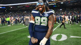 Leonard Williams, de los Seahawks, en un partido de la NFL.