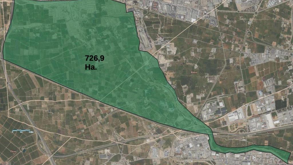 Plano del sector 1 del parque inundable de la Generalitat. EE