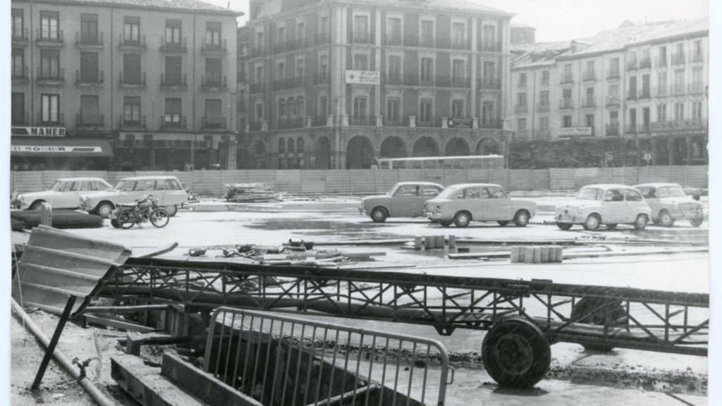 Las obras del aparcamiento de la Plaza Mayor