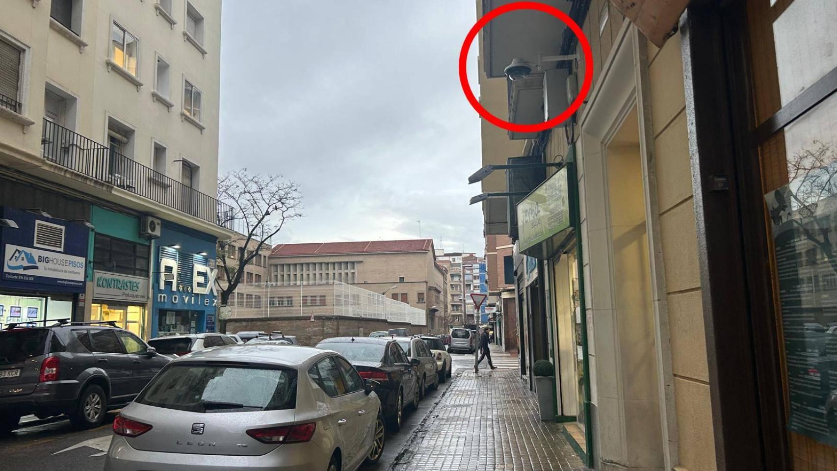 La calle de María Lostal, a la altura del número 22.