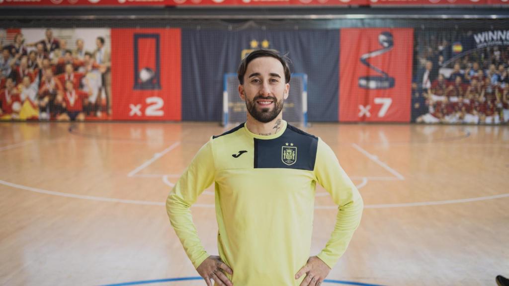 Mario Rivillos, antes de partir hacia Eslovenia.