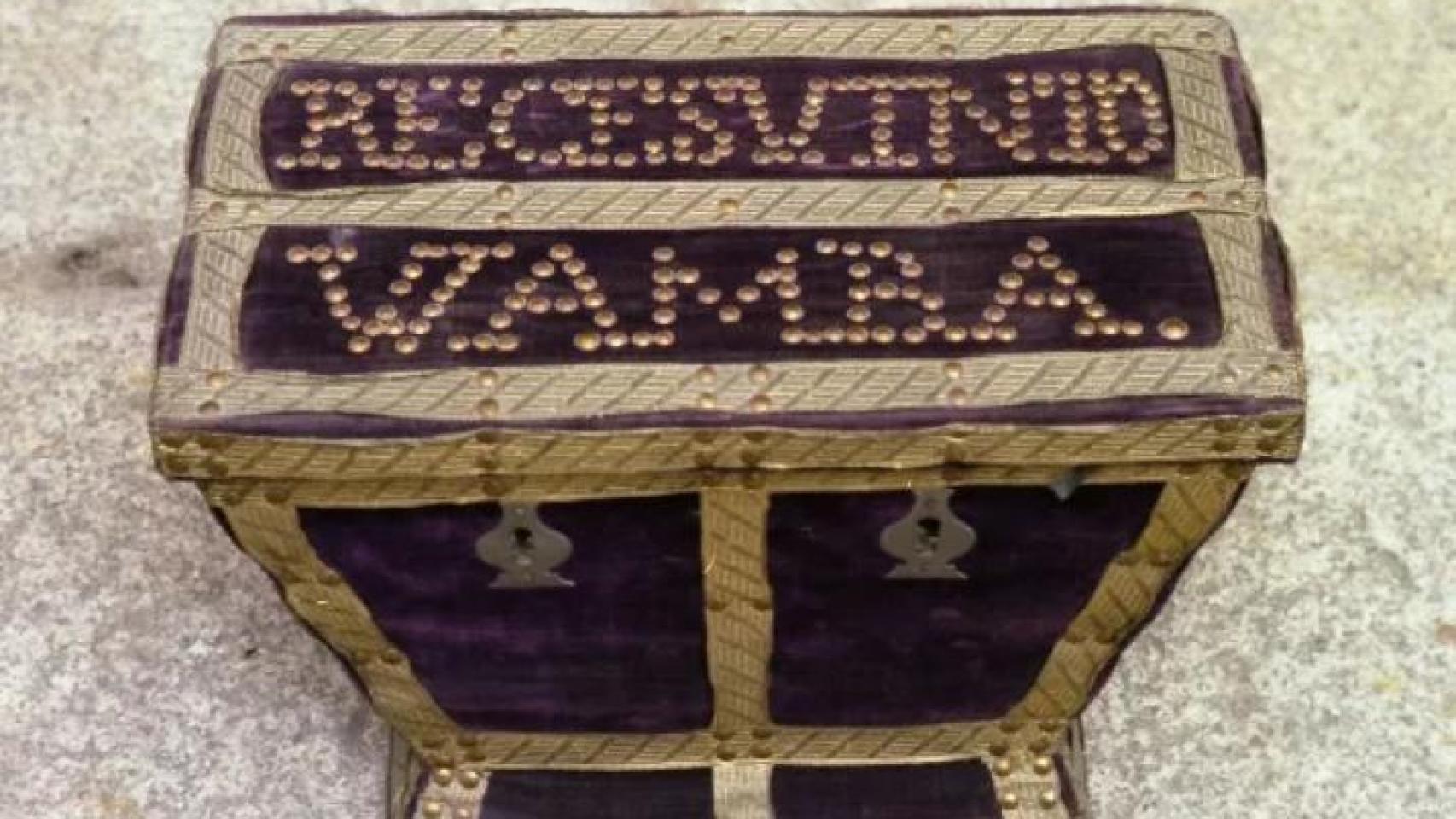 Caja con los restos de Recesvinto y Wamba. Foto: www.condadodecastilla.es.