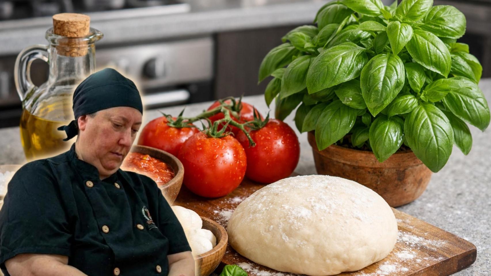 Roberta, cocinera italiana, en un montaje de El Español