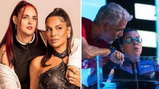 Jedet y Andrea Compton, ganadoras de 'Hasta el fin del mundo', y María José Campanario haciendo la prueba de la apnea en 'El desafío'.