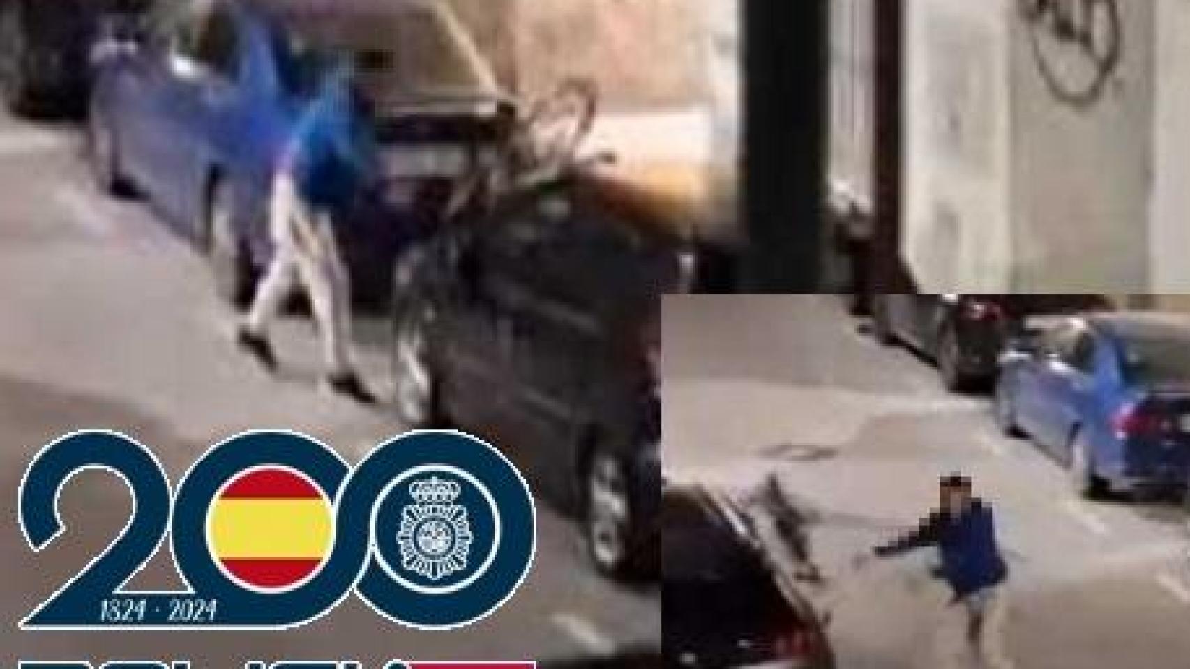 Imágenes del responsable de los daños a ocho coches en el Centro de Málaga.