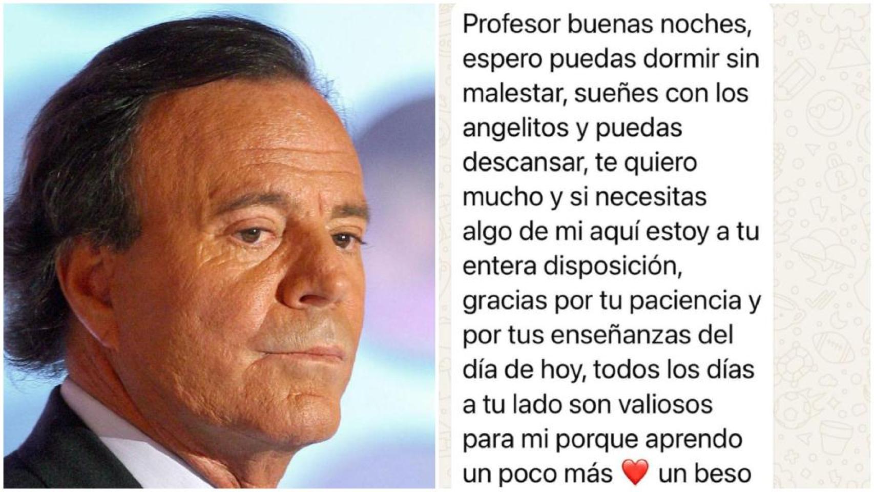 Julio Iglesias publica mensajes de 'WhatsApp' enviados por sus exempleadas.