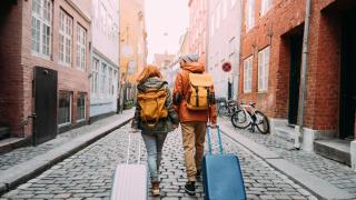 Imagen de archivo de unos turistas.