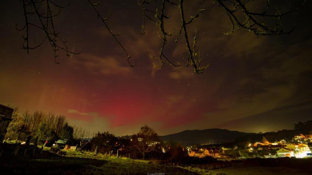 Una aurora boreal en Galicia