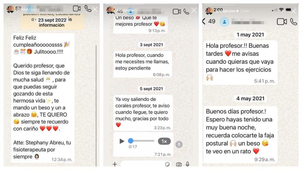 Mensajes publicados por Julio Iglesias.