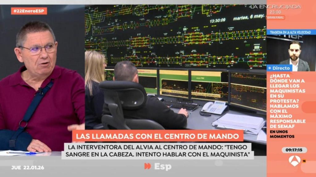 Eugenio Parreño, maquinista jubilado, es entrevistado en 'Espejo Público'.