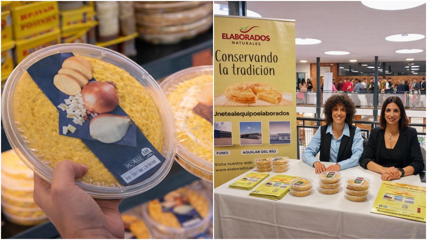 Productos de tortilla de patatas de Mercadona y Elaborados Naturales.