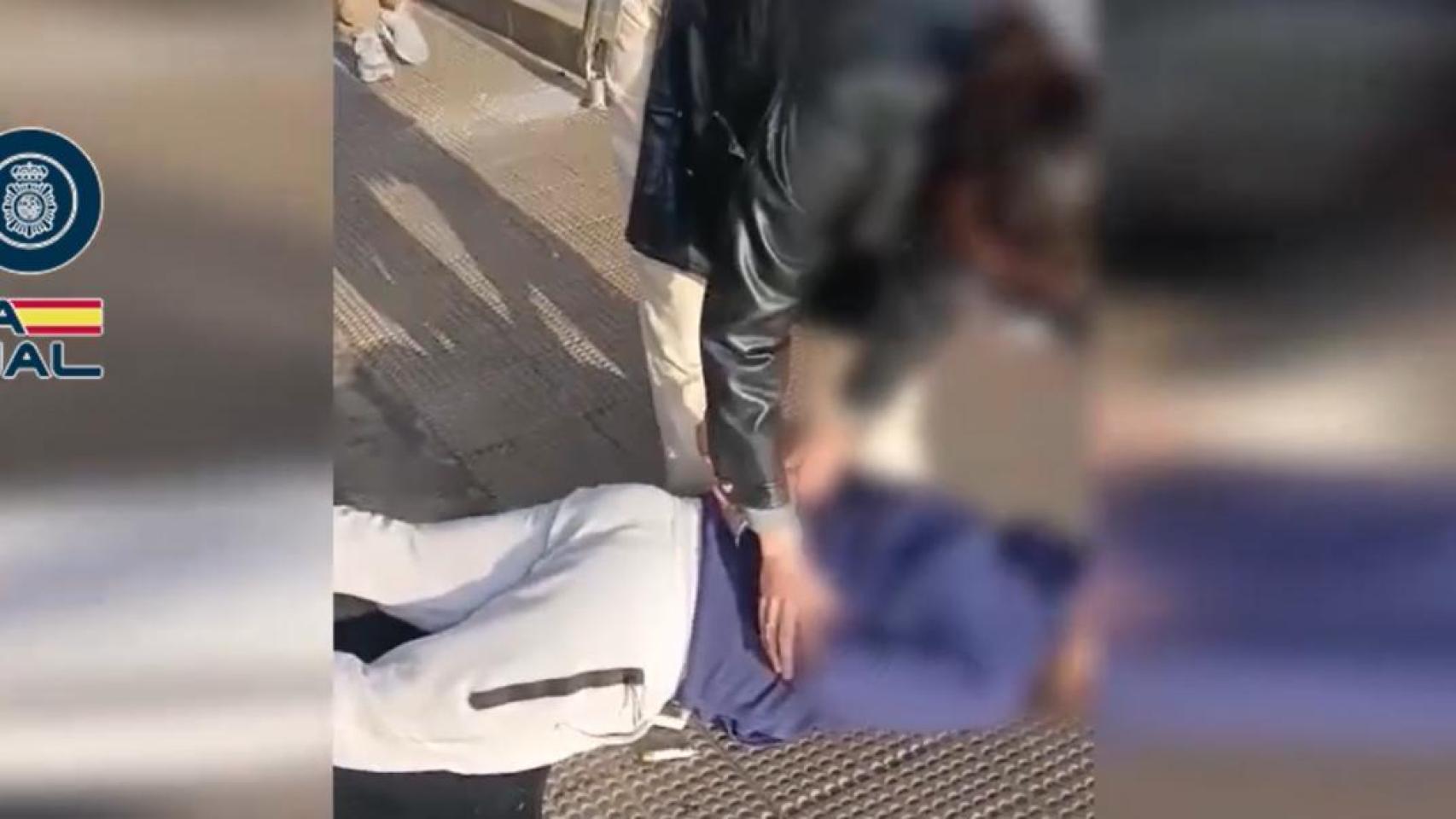 Momento de la detención de los secuestradores.