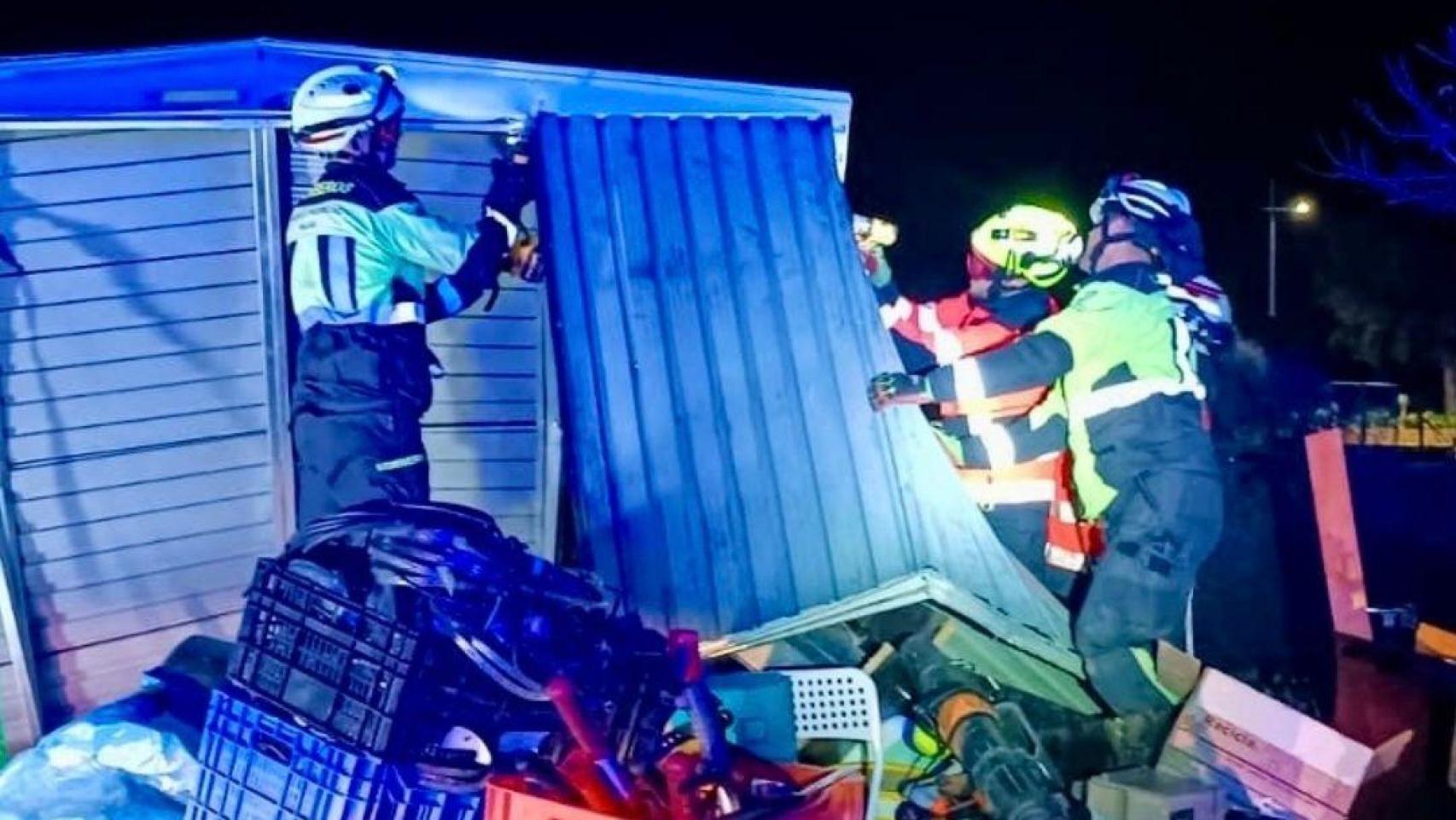 Imagen de una de las actuaciones de los bomberos de Málaga.