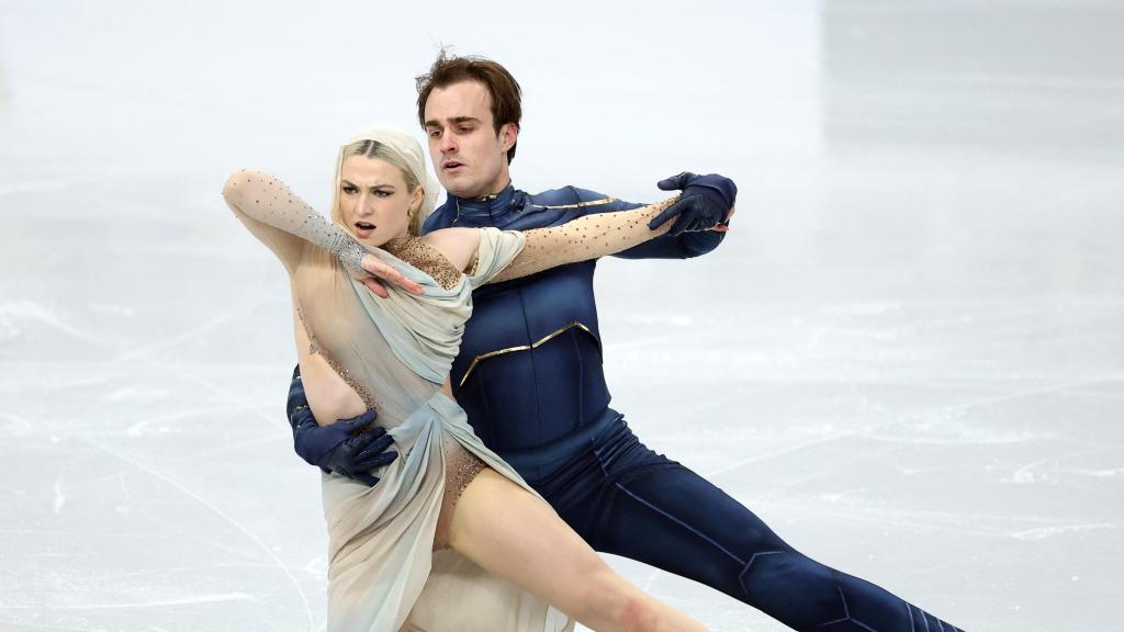 Olivia Smart y Tim Dieck, durante el Campeonato de Europa de Sheffield.