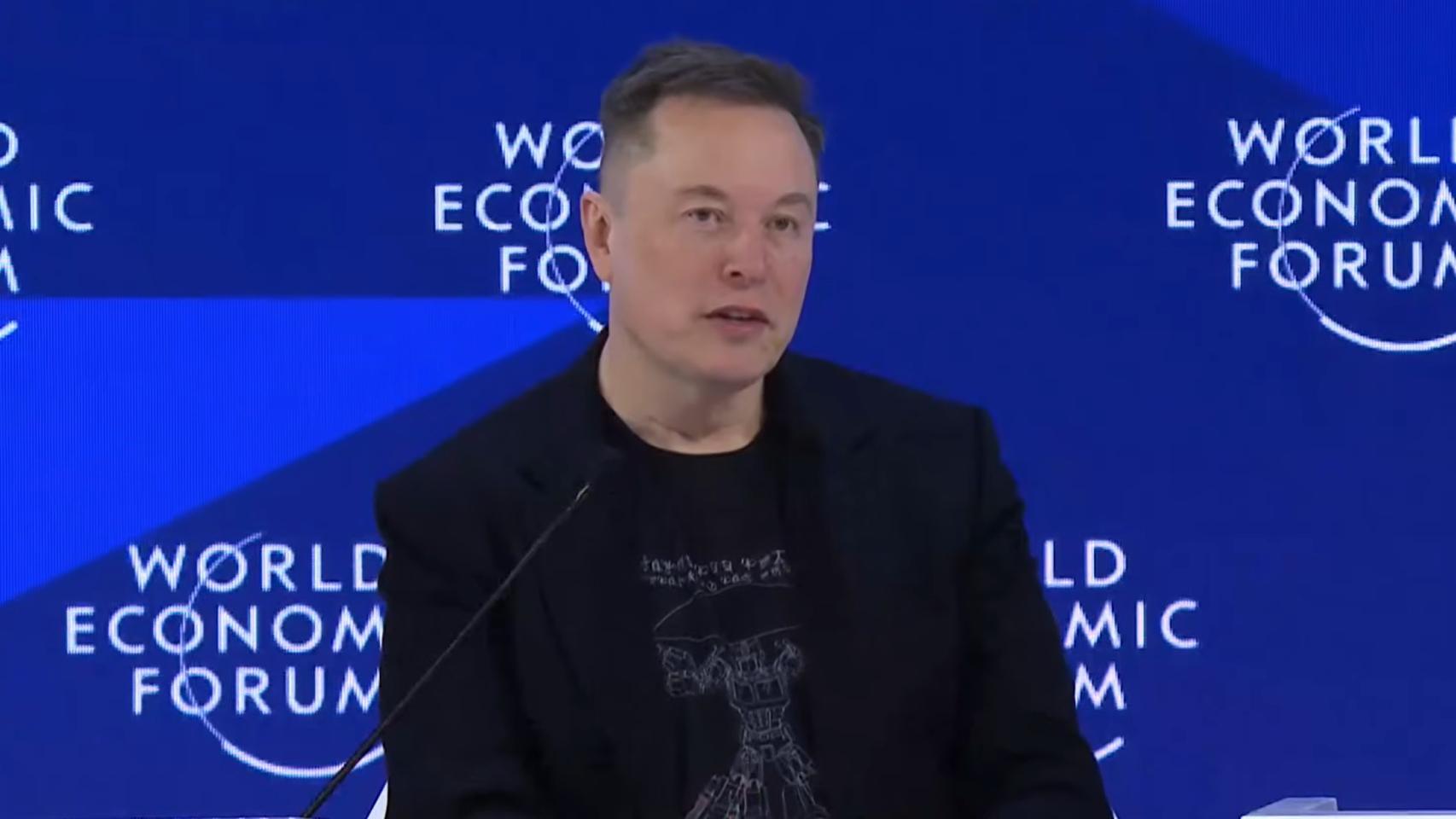 Elon Musk en el Foro Económico Mundial de Davos