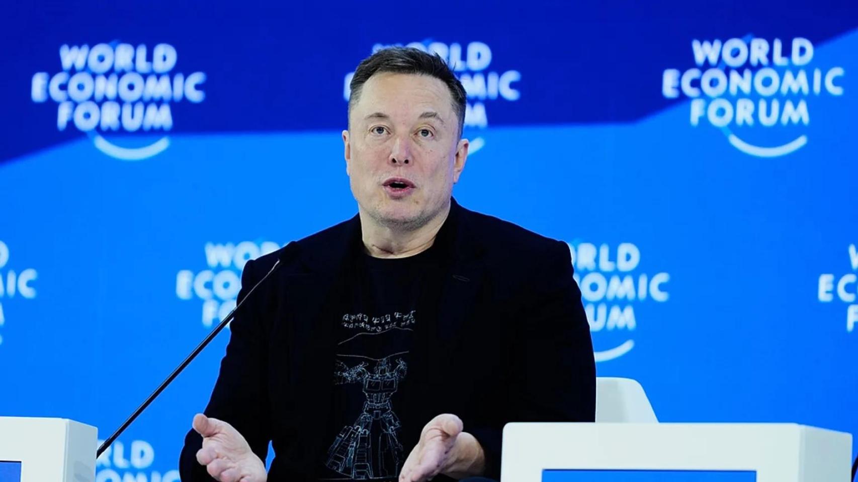 Elon Musk, en el Foro Económico Mundial de Davos