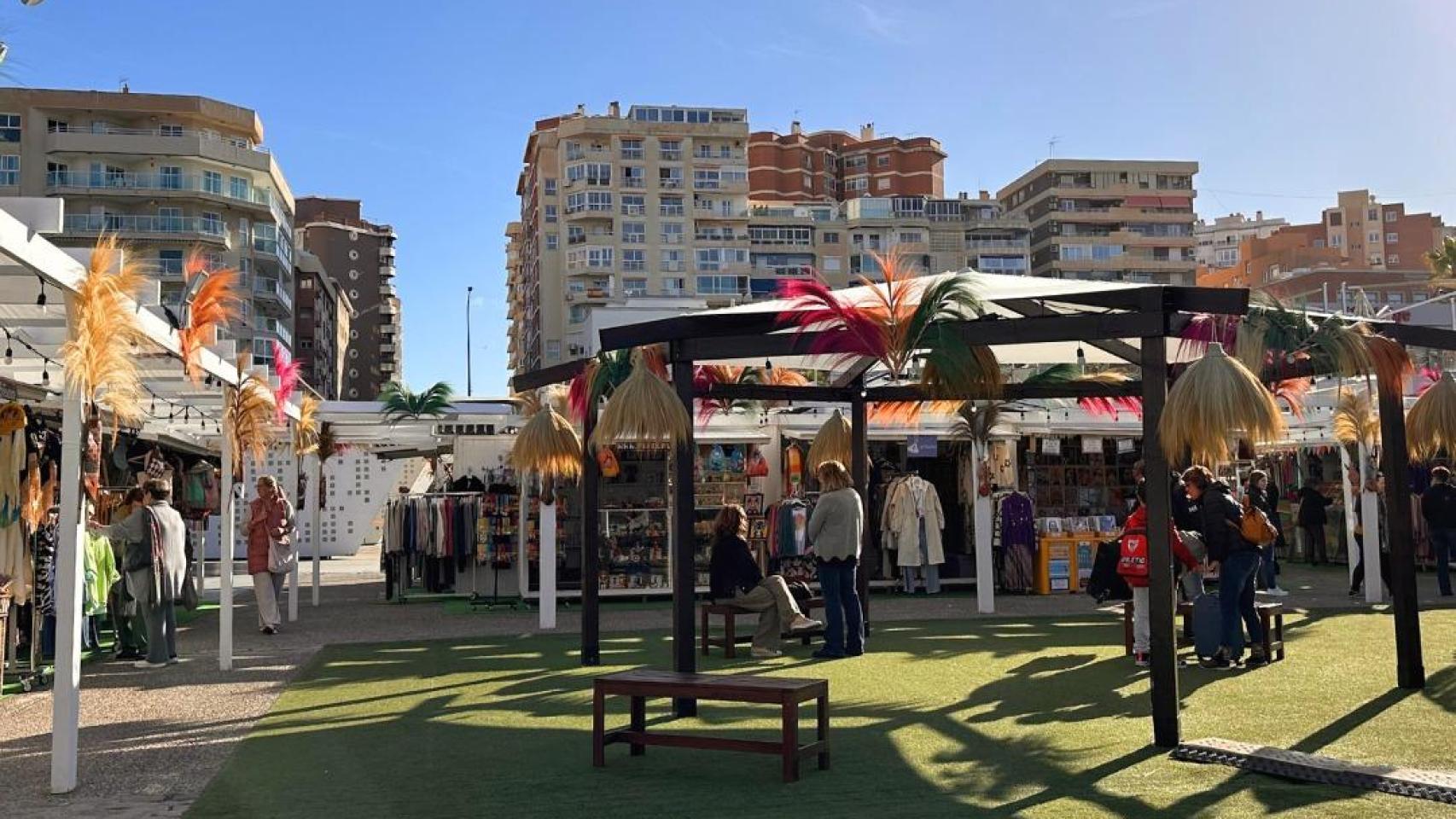 Mercado de invierno en Muelle Uno.