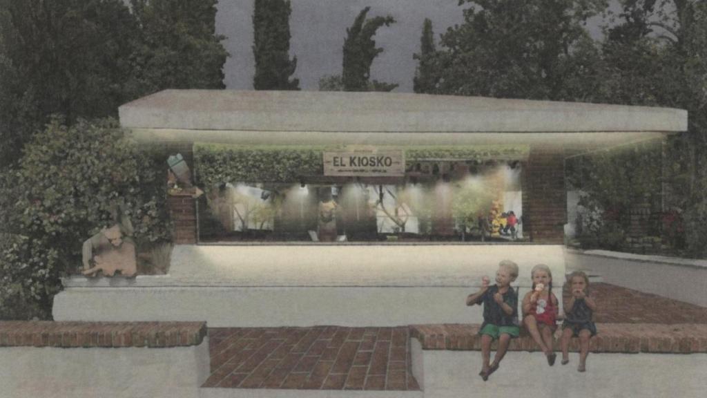 Render del quiosco de las zonas comunes, que tendrá 14 metros cuadrados y terraza.