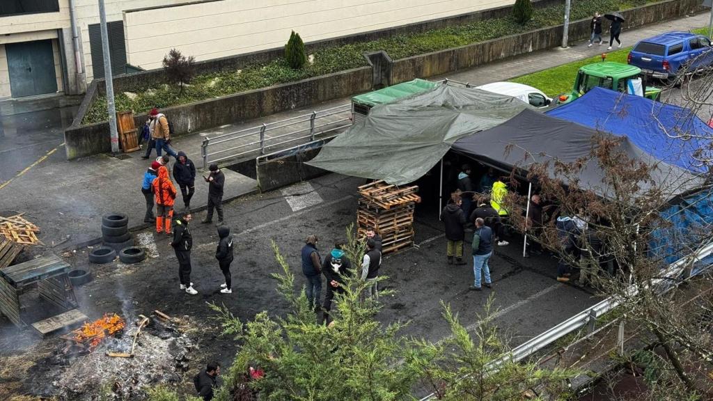 Protesta de ganaderos en Ourense.