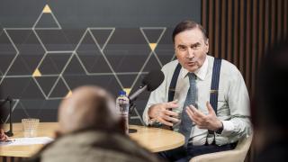 El presidente ejecutivo y director de EL ESPAÑOL, Pedro J. Ramírez, este jueves durante La Hora del Suscriptor.