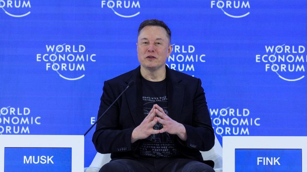 Elon Musk durante su participación en el Foro de Davos.